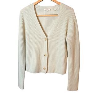 VINCE | Mint Green 100% Cashmere Shaker Knit Chunky Cardigan Sweater | Medium